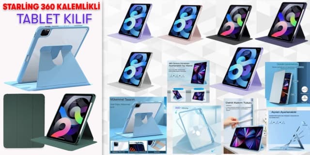 Starling 360 Kalemlikli Tablet Kılıf