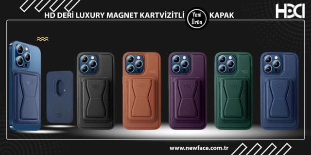 HD Deri Luxury Magnet Kartvizitli Kapak