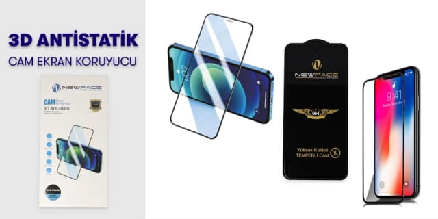 3D Antistatik Cam Ekran Koruyucu