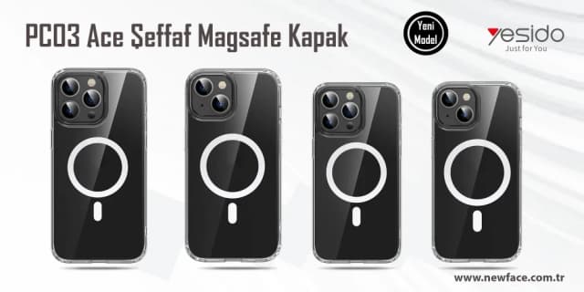 PC03 Ace Şeffaf Magsafe Kapak