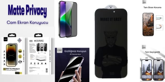 Matte Privacy Cam Ekran Koruyucu