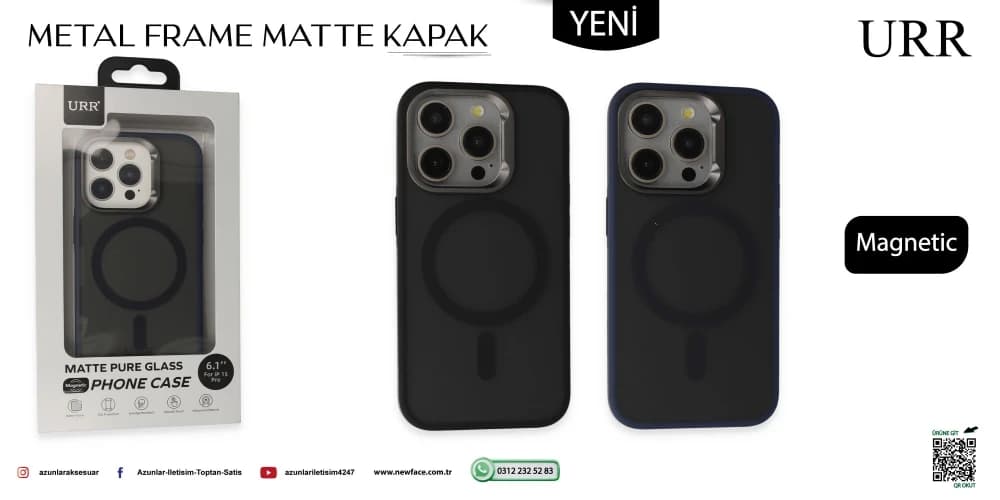 Metal Frame Matte Magsafe Kapak