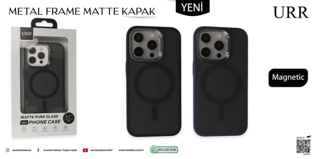 Metal Frame Matte Magsafe Kapak