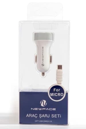 Newface C17 Micro USB 2.1A Araç Şarjı