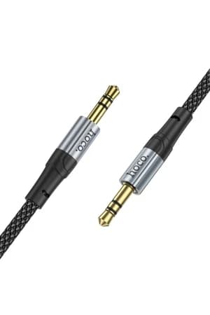 Hoco. UPA26 1M Hasırlı Aux Kablo - Siyah