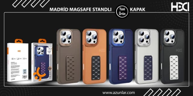 HBC-265 Madrid Magsafe Standlı Kapak