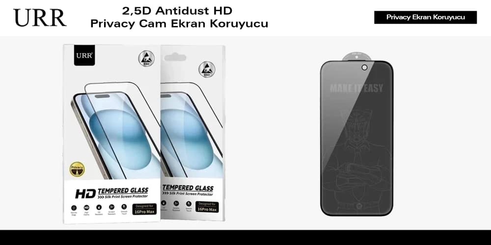 2.5D Antidust HD Privacy Cam Ekran Koruyucu