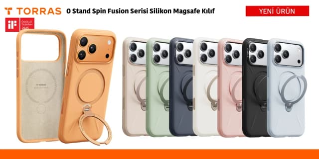 O Stand Spin Silicone Serisi Magsafe Kılıf