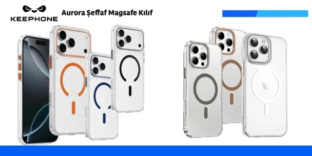 Aurora Şeffaf Magsafe Kılıf