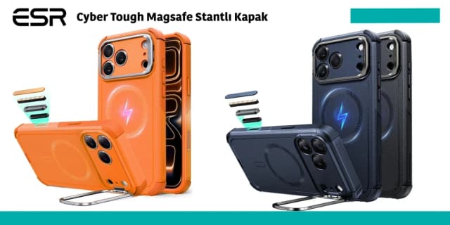 Cyber Tough Magsafe Stantlı Kapak