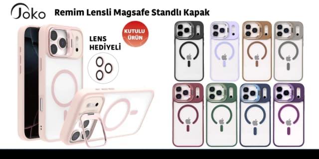 Remim Lensli Magsafe Standlı Kapak