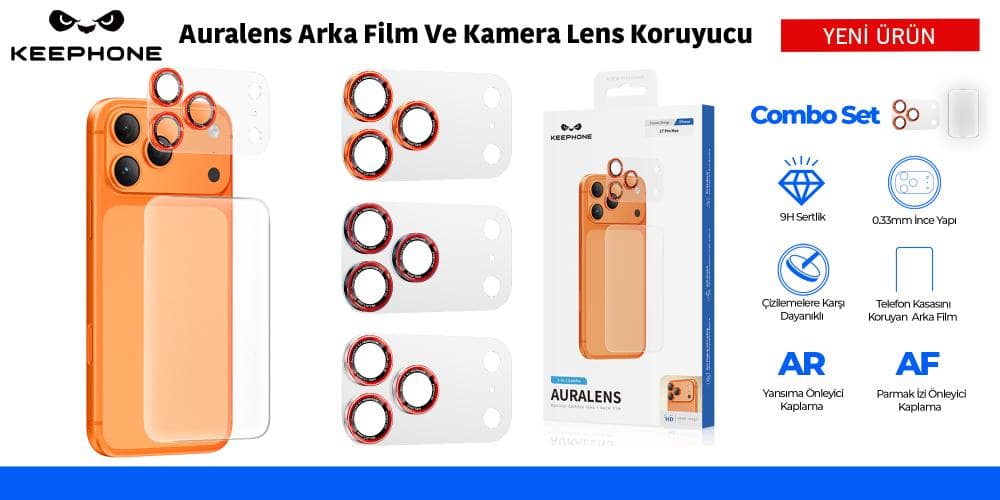 Auralens Arka Film Ve Kamera Lens Koruyucu