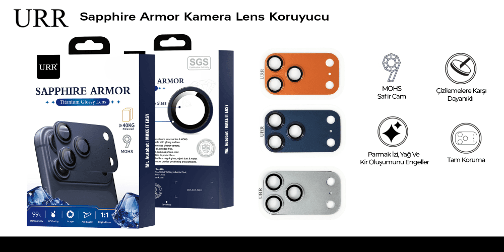 Sapphire Armor Kamera Lens Koruyucu