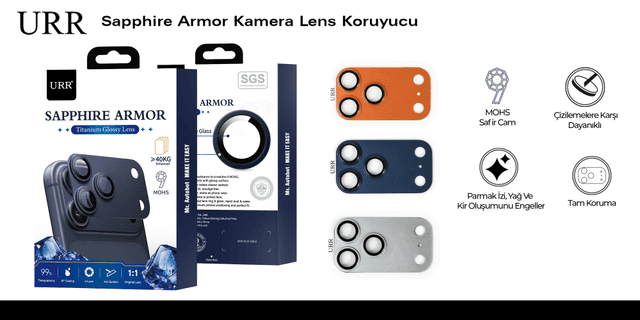 Sapphire Armor Kamera Lens Koruyucu