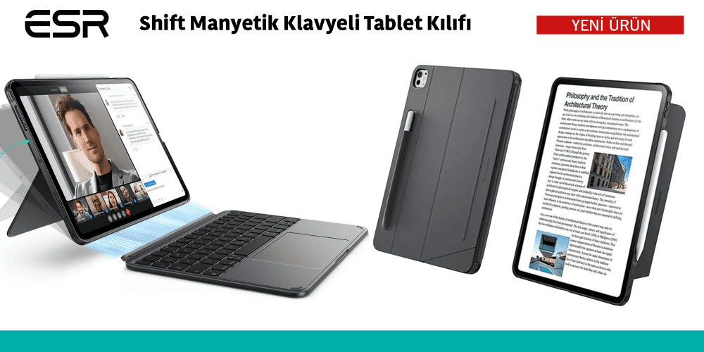 Shift Manyetik Klavyeli Tablet Kılıfı