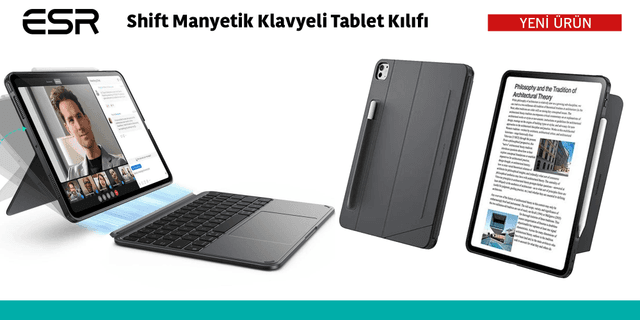 Shift Manyetik Klavyeli Tablet Kılıfı