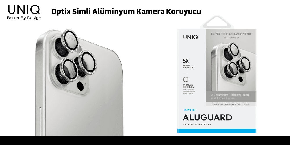 Optix Simli Alüminyum Kamera Koruyucu