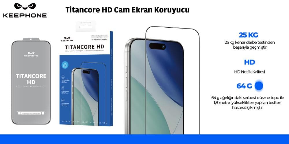 Titancore HD Cam Ekran Koruyucu