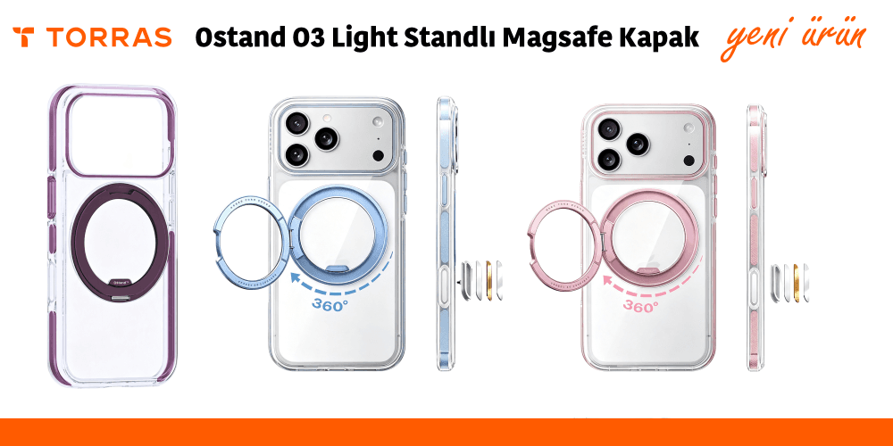 Ostand O3 Light Standlı Magsafe Kapak