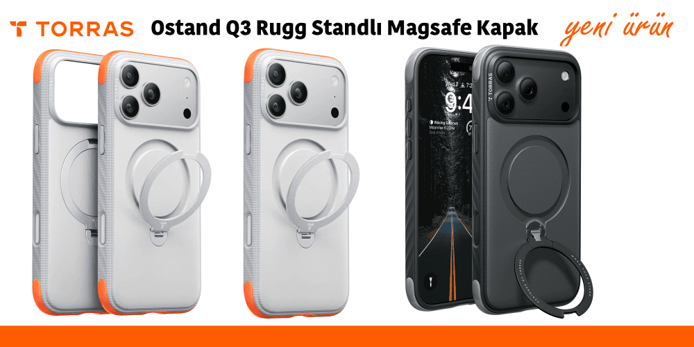 Ostand Q3 Rugg Standlı Magsafe Kapak